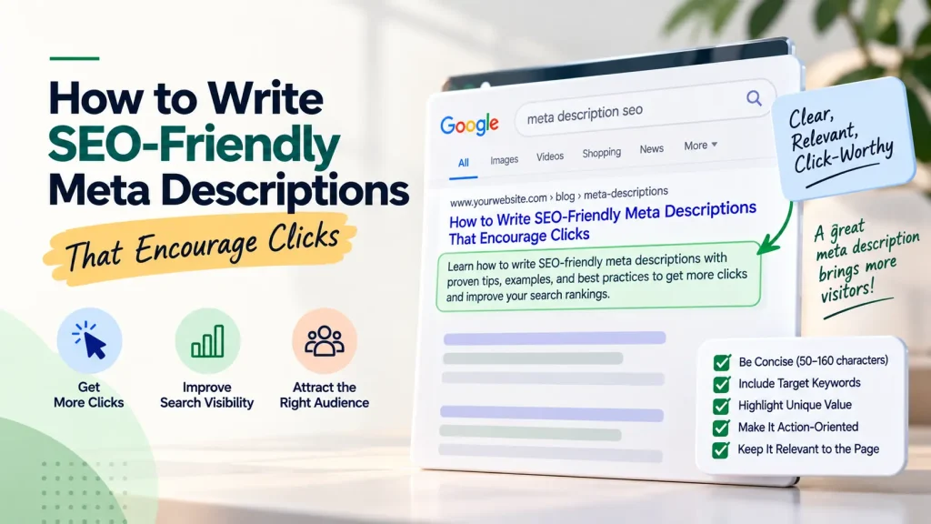 How to Write SEO Friendly Meta Descriptions That Encourage Clicks